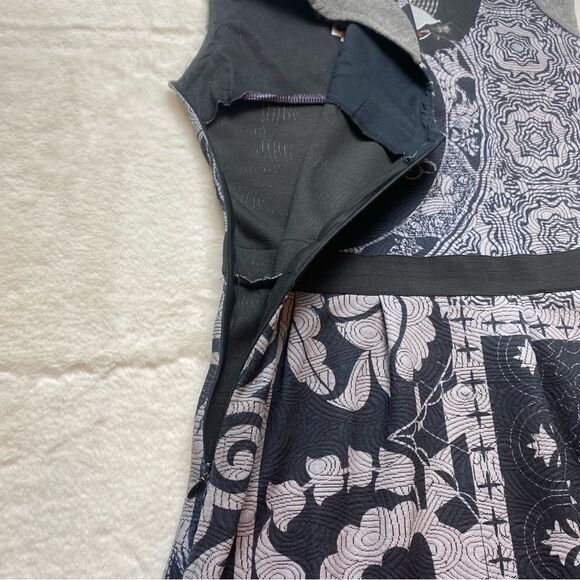Desigual Gray and Black Geo Design Sleeveless Dress - Picture 9 of 12